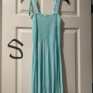 Light Blue Smocked Dress